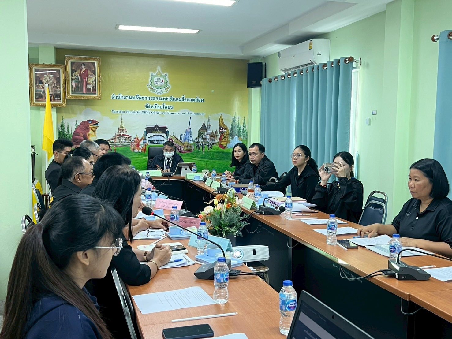 title - ส.ป.ก.ยโสธร เข้าร่วมประชุมติดตามการป้องกันและแก้ไขปัญหาไฟป่า หมอกควัน และฝุ่นละออง ระดับจังหวัด